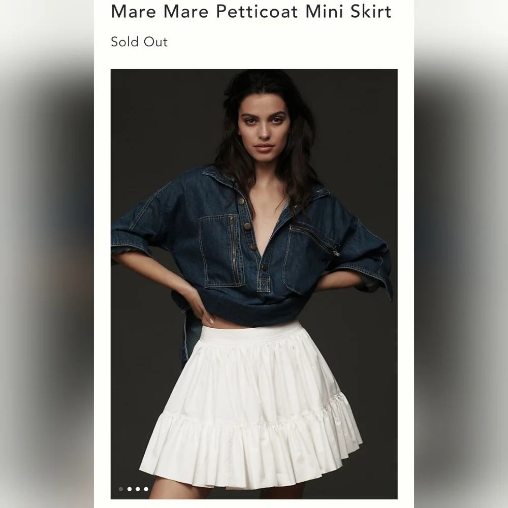 NWT Mare Mare Petticoat Mini Skirt sz Small - Picture 1 of 4